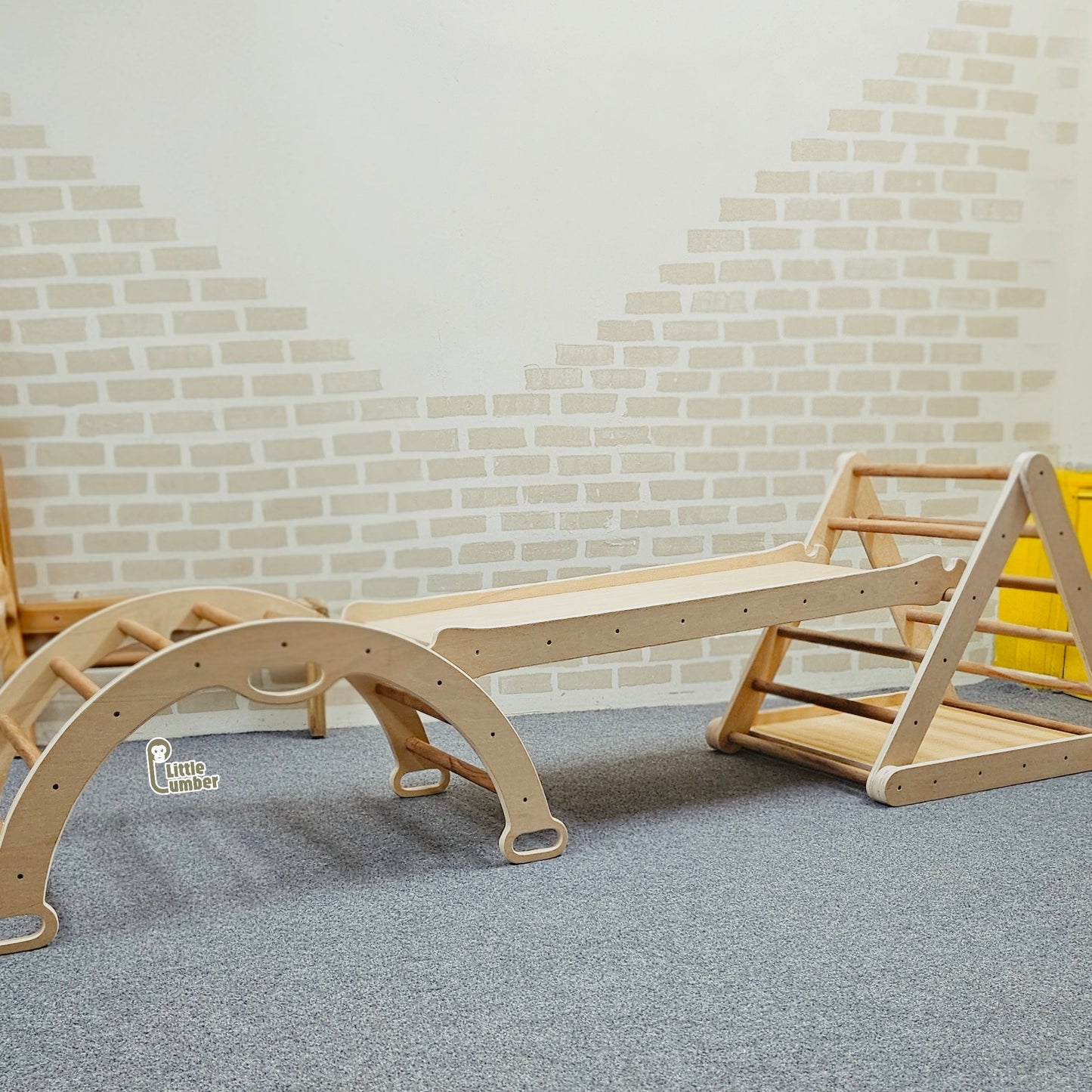 COMPLETE ADVENTURE PLAY SET (SHAPE SORTER PIKLER + SLIDE RAMP + ARCH ROCKER)