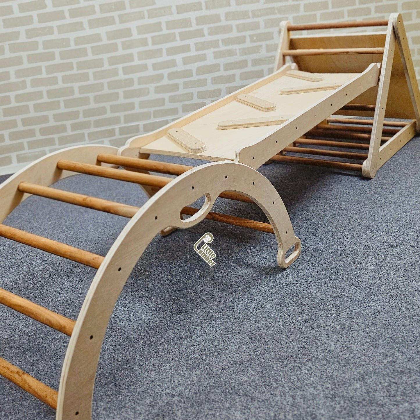 COMPLETE ADVENTURE PLAY SET (SHAPE SORTER PIKLER + SLIDE RAMP + ARCH ROCKER)