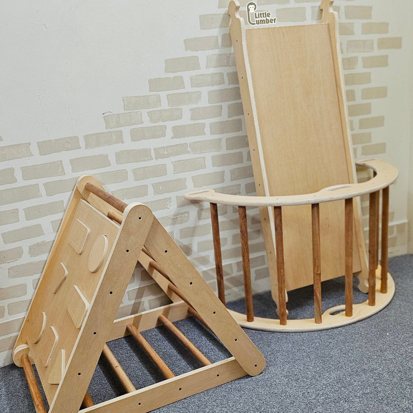 COMPLETE ADVENTURE PLAY SET (SHAPE SORTER PIKLER + SLIDE RAMP + ARCH ROCKER)